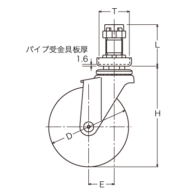 420 4EN-PR 75 (25□) | キャスターのトップブランド、ハンマーキャスター