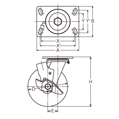 519 BPS-CR 200 | キャスターのトップブランド、ハンマーキャスター